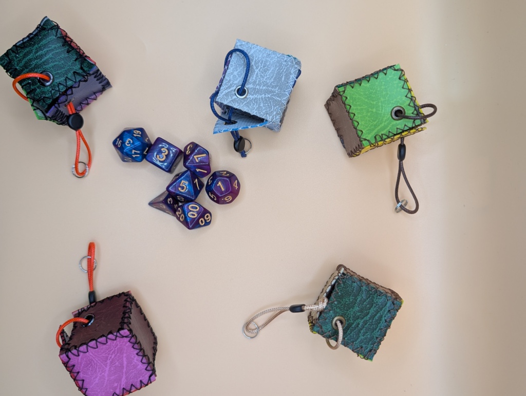 dice and rune bag collection cube