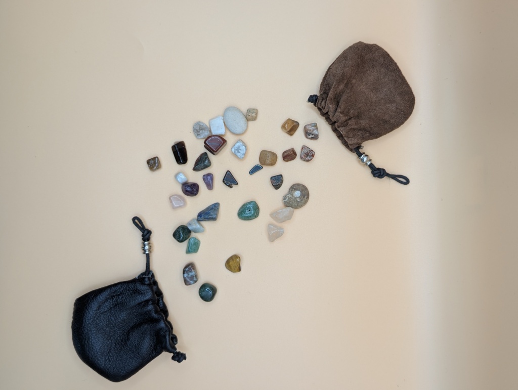 dice and rune bag collection stones