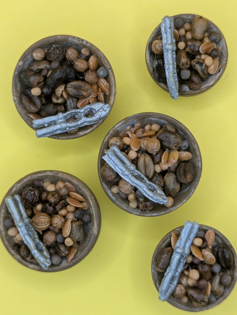 minature food collection nuts